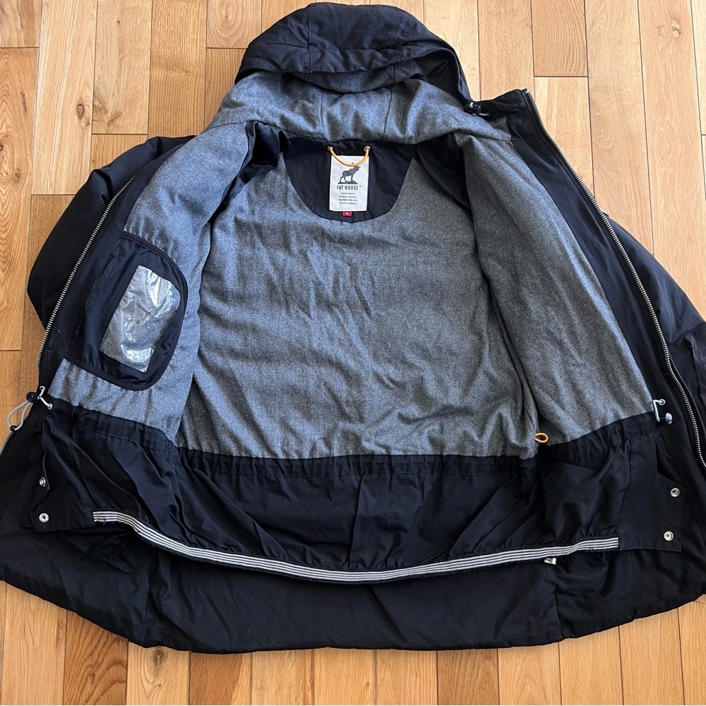 Fat Moose Mens Arctic Explorer Jacket Puffer Parka Ski Snowboard Hooded Black M - Picture 12 of 13